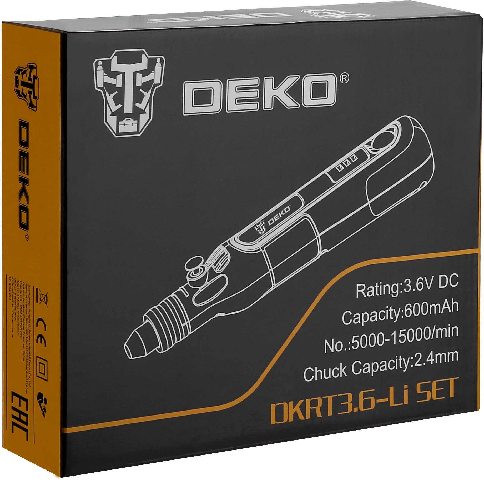 гравер аккумуляторный DEKO DKRT3.6-LiSET 3,6В Li-Ion 0,6Ач - фото №16