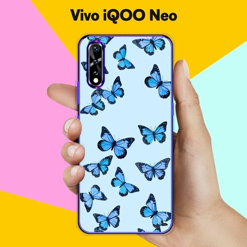 Силиконовый чехол на Vivo iQOO Neo Бабочки / для Виво иКуОО Нео силиконовый чехол на vivo iqoo neo виво iqoo нео текстура красный шелк