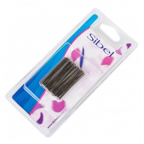 934505015 Sibel - Сибл Шпильки для волос прямые коричневые 45 мм, 50 шт/уп - 9342333 sibel сибл зажимы для волос металлические маленькие 20 шт уп