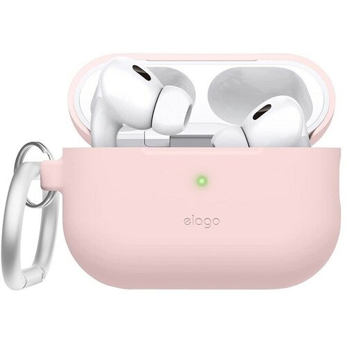 Чехол Elago Silicone Hang case для AirPods Pro 2 (2022) Розовый (Lovely Pink) чехол elago для airpods pro slim silicone case black