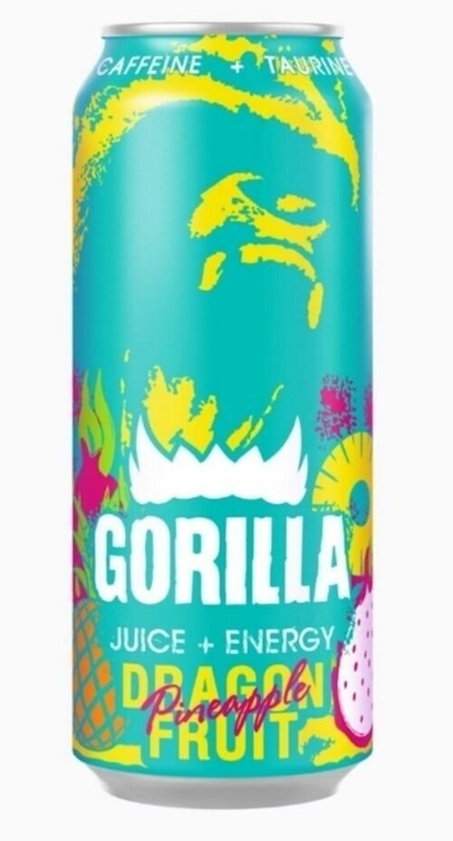 Энергетический напиток Gorilla (Горилла) Dragonfruit Pineapple (Питайя-Ананас) 0,45 л х 24 банки