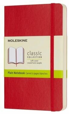 Блокнот Moleskine CLASSIC SOFT Pocket 90x140мм 192стр. нелинованный мягкая обложка красный