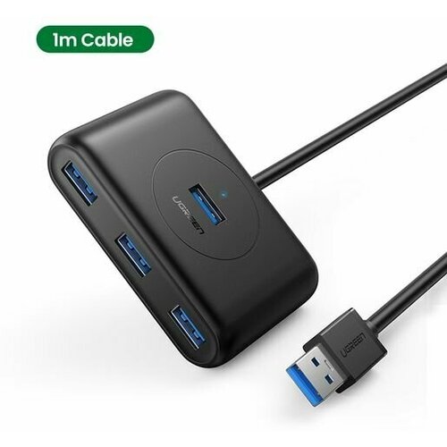 Хаб UGREEN CR113 (20291) USB 3.0 Hub. Длина 1 м. Цвет: черный