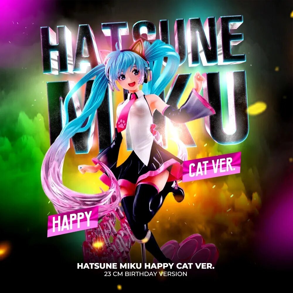 Аниме фигурка Hatsune Miku Happy Cat Ver. / 23 см