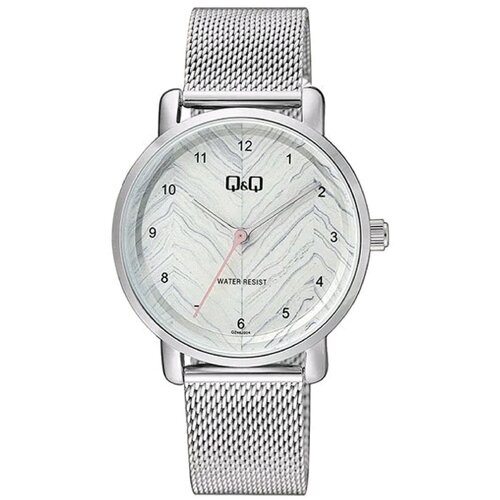 Q&Q QZ46-204 мужские японские наручные часы в серебристом дизайне