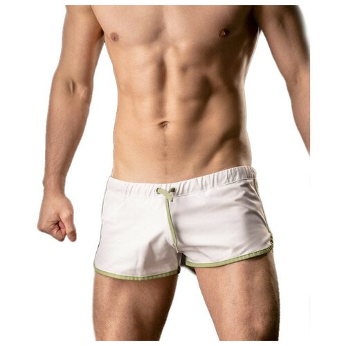 фото Шорты спортивные "gym short - white/green" / barcode berlin / белый / размер s