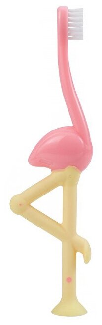 Детская зубная щетка Dr. Brown's Фламинго, розовый (HG058-P4) - фото №1