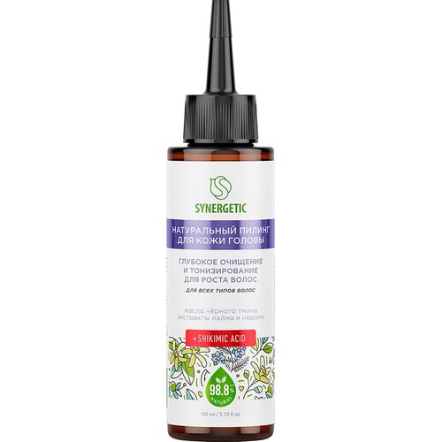 Пилинг для кожи головы Synergetic Натуральный Глубокое очищение тонизирующий 110мл 600₽