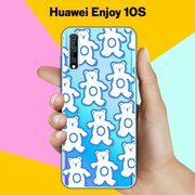 Силиконовый чехол на Huawei Enjoy 10S Мишки / для Хуавей Энжой 10С