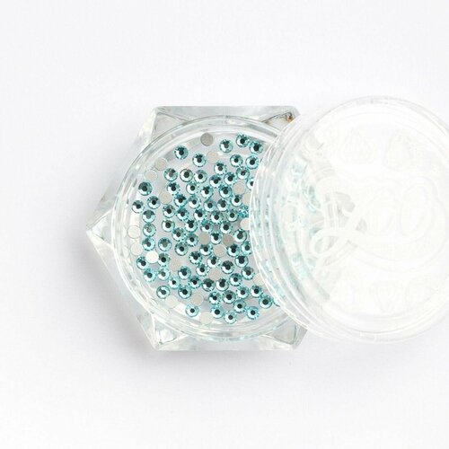 Zoo Nail Art 1097 Стразы стеклянные Aquamarine SS4 (1,5 мм) 100 шт