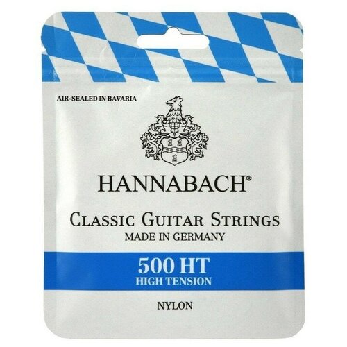 500HT Комплект струн для классической гитары, посеребренная медь, сильное натяжение, Hannabach комплект струн для классической гитары hannabach e728mt