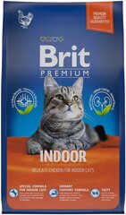 Brit Premium Cat Indoor для взрослых домашних кошек Курица, 2 кг.