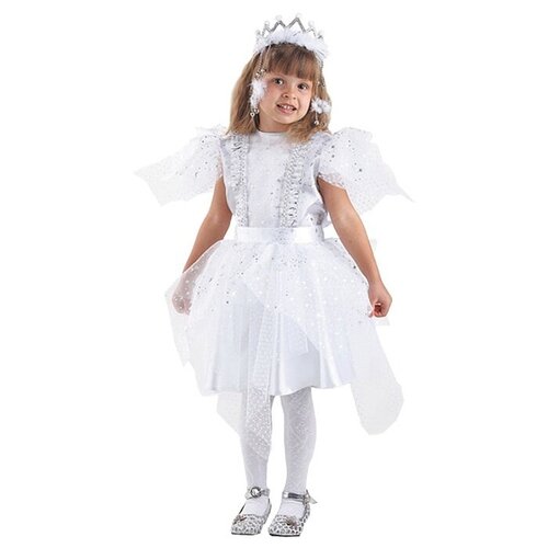Костюм Батик, размер 122, белый детский карнавальный костюм снежинка элли 16435 110 см