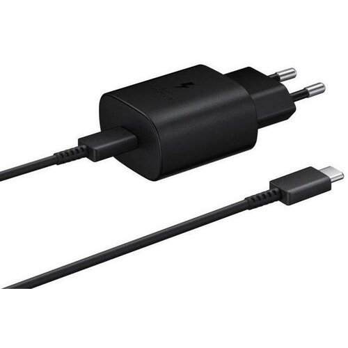 Сетевое зарядное устройство Samsung EP-TA800XBEGWW + кабель Type-C Чёрный by original type c fast charging cable qc3 0 200cm 3a blue colour