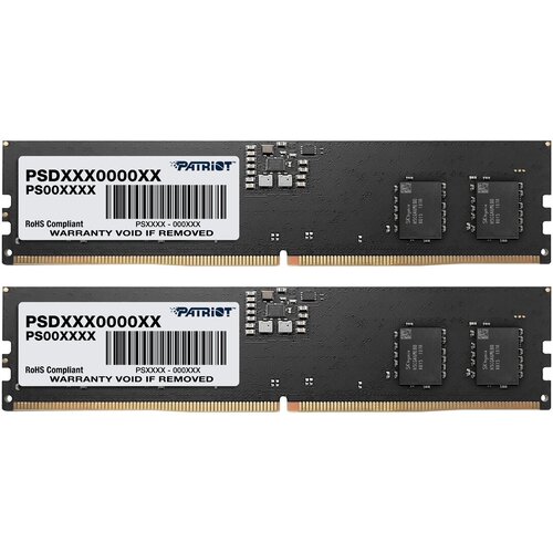 Оперативная память Patriot Memory SL 32 ГБ (16 ГБ x 2 шт.) DDR5 5600 МГц DIMM CL46 ​PSD532G5600K оперативная память patriot memory sl 8 гб 8 гб x 1 шт ddr5 5600 мгц dimm cl46 psd58g560041