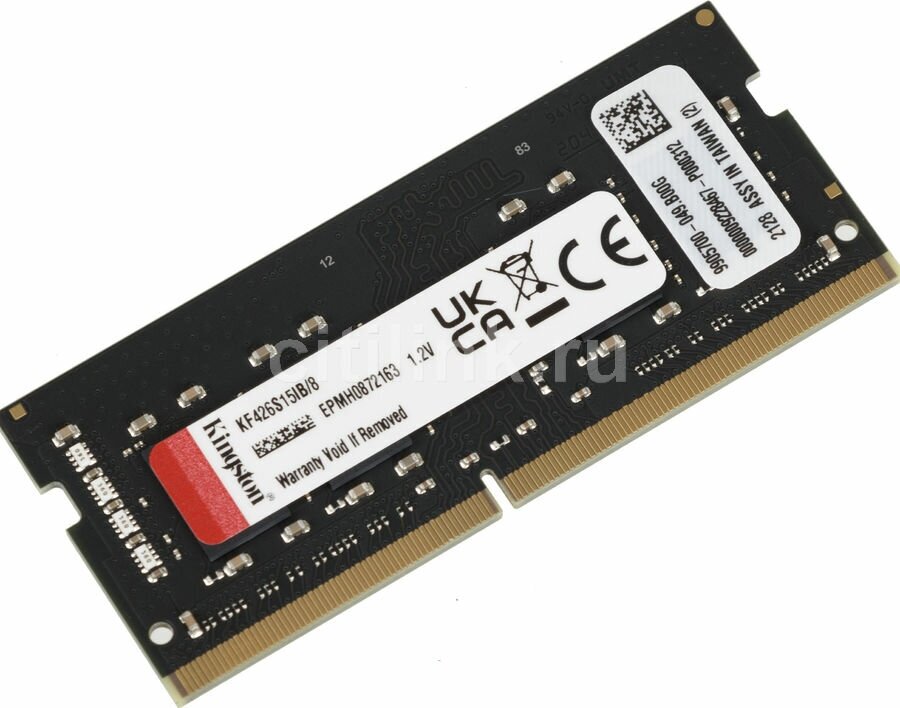 Модуль памяти Kingston Fury Impact KF426S15IB/8 DDR4 - 8ГБ 2666, SO-DIMM, Ret