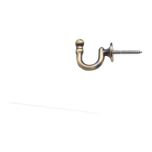 Крючок винтовой / подхват для штор 45 мм, 2 штуки, цв. Бронза