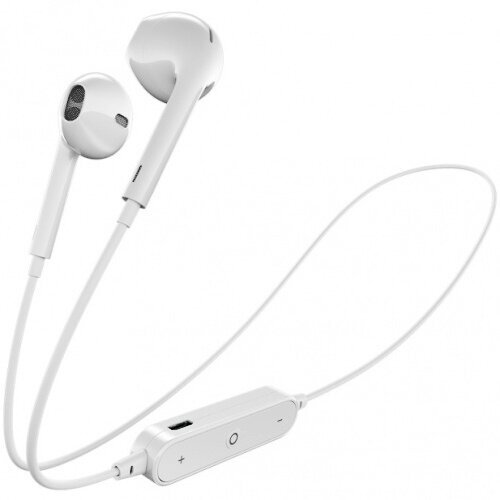 Bluetooth наушники вкладыши с микрофоном Vixter BT-1007 беспроводная мобильная гарнитура, белые