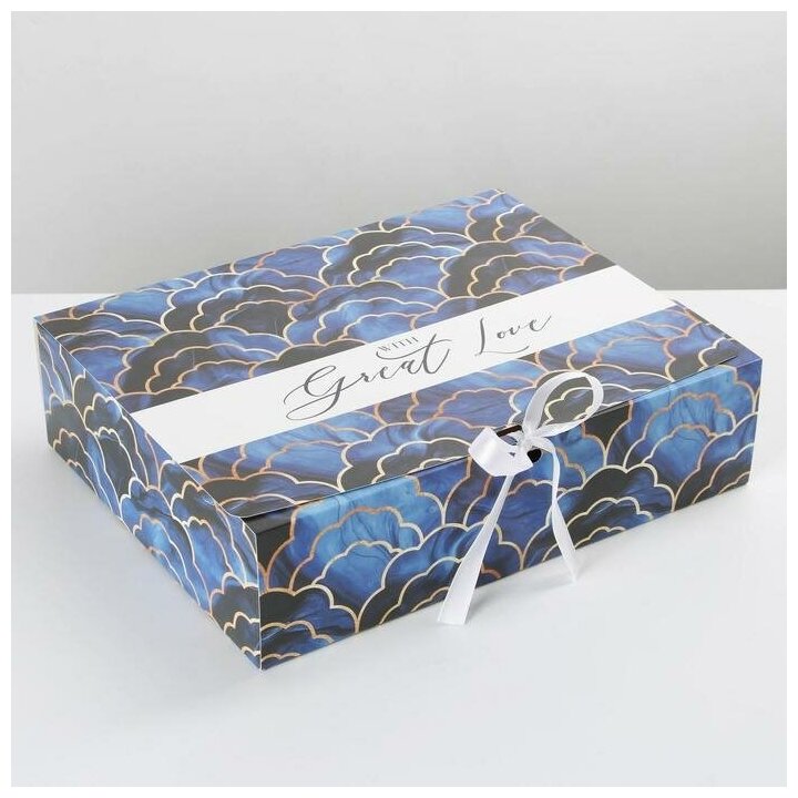 Дарите Счастье Коробка подарочная складная, упаковка, «Текстура», 31 х 24.5 х 8 см