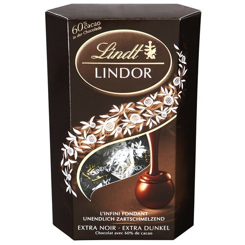 Набор конфет Lindt  Lindor корнет горький 60%,  200 г