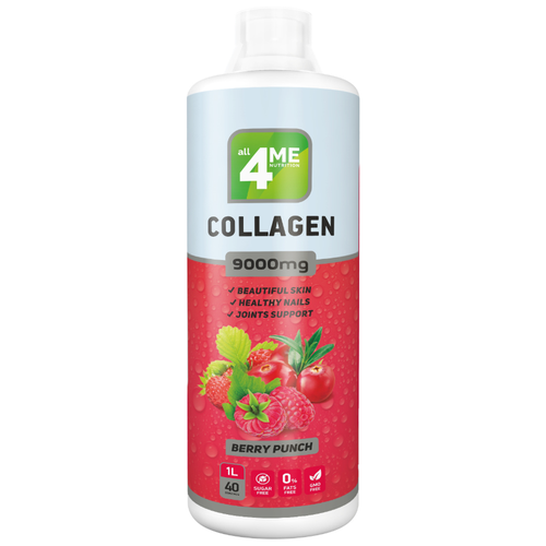 4Me Nutrition Collagen concentrate 9000 1000 мл ягодный пунш