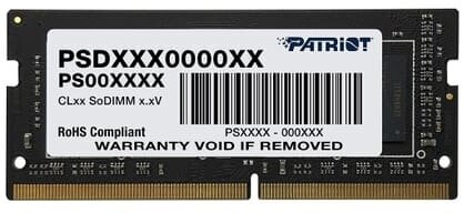 Оперативная память Patriot Memory SO-DIMM DDR4 4Gb 2666MHz pc-21300 (PSD44G266681S)