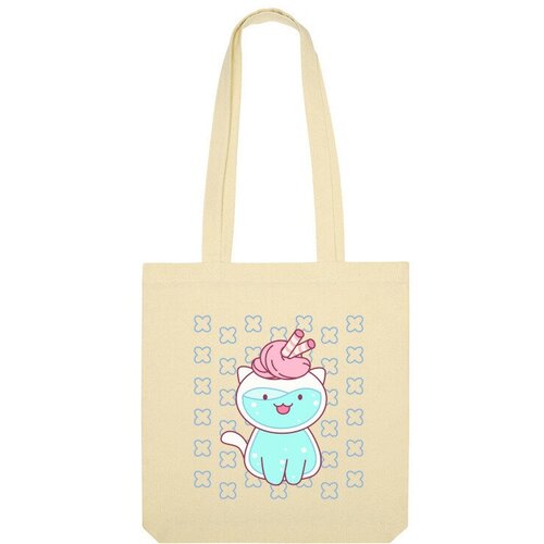 Сумка шоппер Us Basic, бежевый сумка вкусный котик бежевый