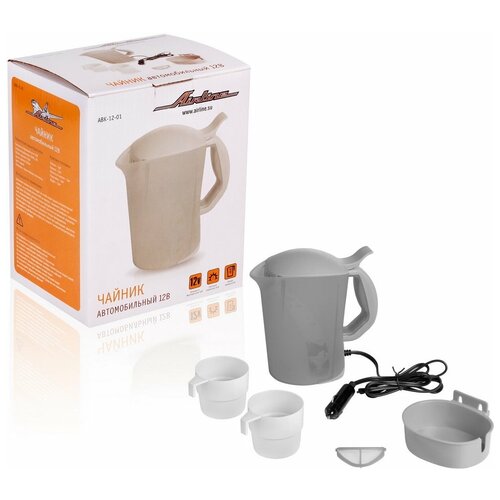 Чайник автомобильный 12В серый пластик ABK-12-01 100000₽
