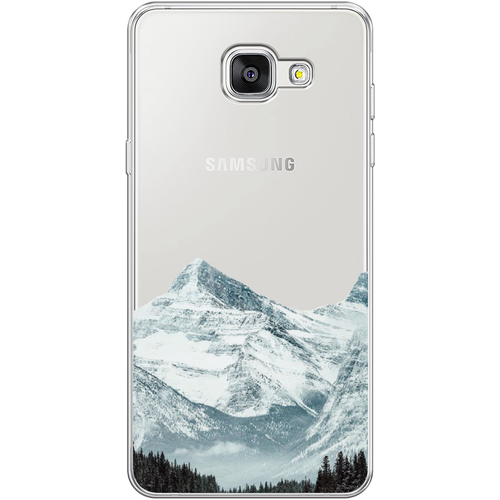 Силиконовый чехол на Samsung Galaxy A5 2016 / Самсунг Галакси А5 2016 Горы арт 1, прозрачный