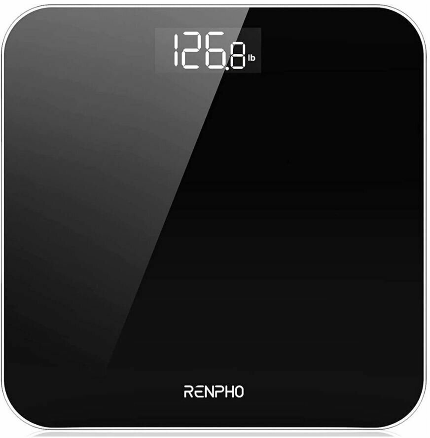Весы напольные электронные RENPHO Core 1 Body Scale BG260R, до 180 кг, LED-дисплей с крупными цифрами, черные - фотография № 1