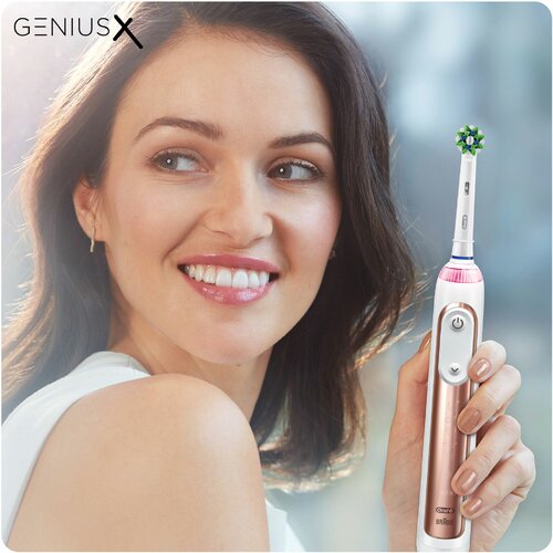 звуковая зубная щетка Oral-B Genius X, розовое золото