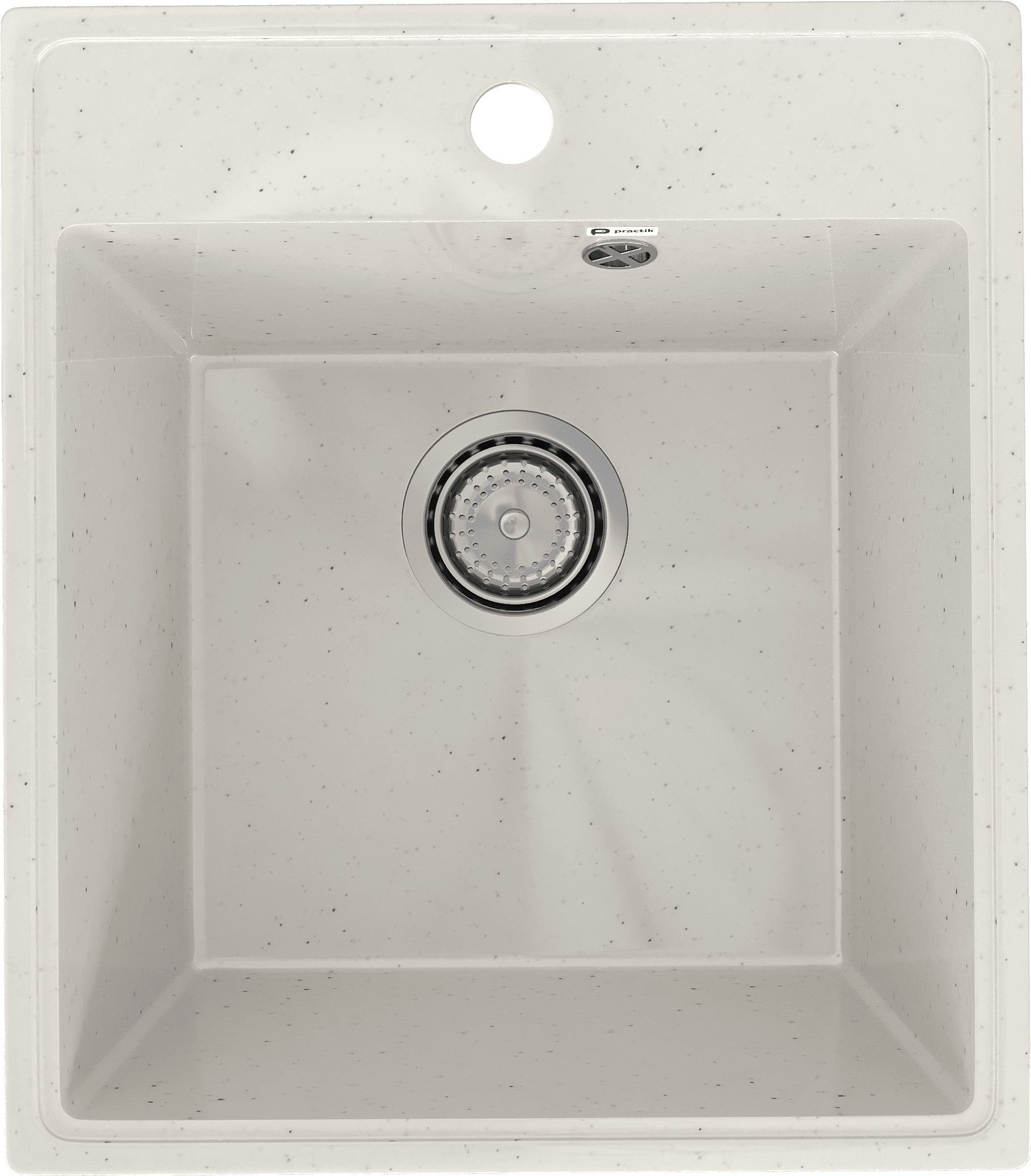 Кухонная мойка из искусственного камня Uperwood ECON UPD-404-001, прямоугольная, белая - фотография № 3