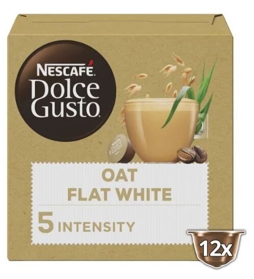 Капсулы для кофе Nescafe Dolce Gusto VEGAN OAT FLAT WHITE (12 капсул) - фотография № 2