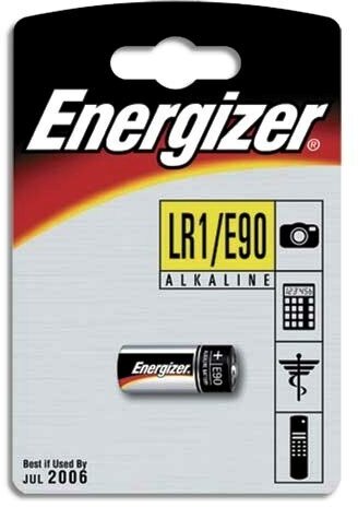 Батарейка LR1 1.5В щелочная Energizer LR1/E90 в блистере 1шт.