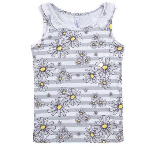 фото Майка playtoday, размер 116, светло-серый/белый