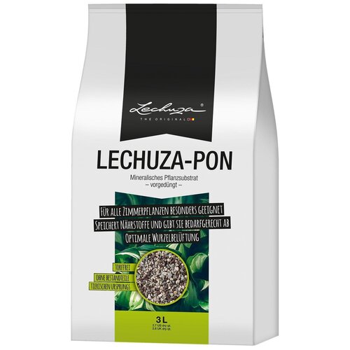 субстрат lechuza pon для комнатных растений с содержанием минералов цеолита удобрений лечуза пон грунт 1 л Субстрат Lechuza PON, 3 л, 3 кг