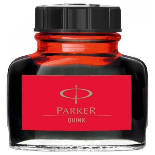 Флакон с красными чернилами для перьевых ручек Parker, Red Bottle Quink Z13 S0116030