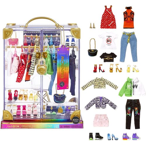 Одежда для кукол Модный гардероб Рэйнбоу Хай Rainbow High с дизайнерской одеждой и аксессуарами для кукол куклы и одежда для кукол rainbow high кукла fashion doll indigo