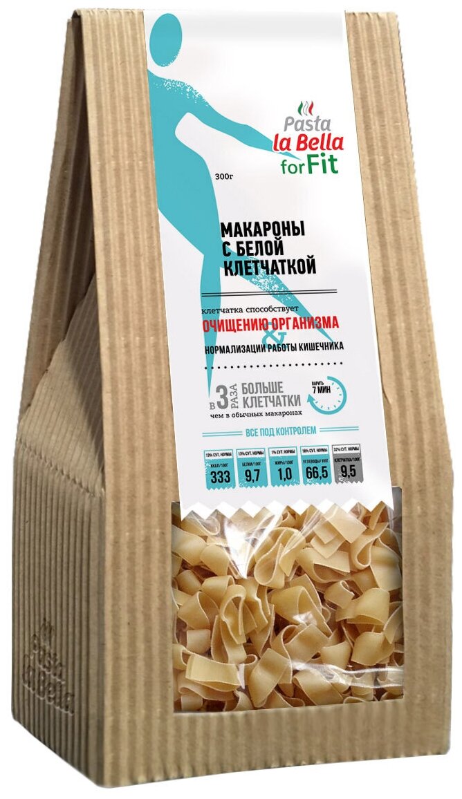 Pasta la Bella forFit Макароны с белой клетчаткой, 300 г