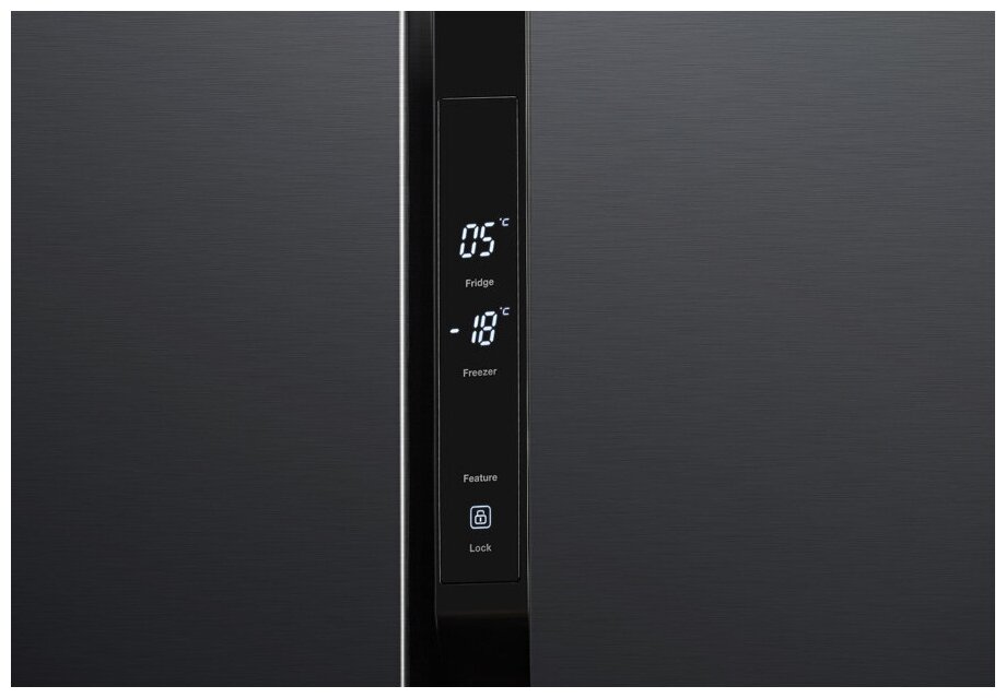 Холодильник HYUNDAI CS5003F, двухкамерный, черная сталь [cs5003f черная сталь] - фото №4