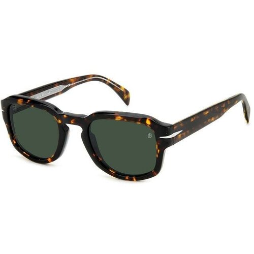 фото Солнцезащитные очки david beckham, шестиугольные, оправа: пластик, для мужчин, коричневый
