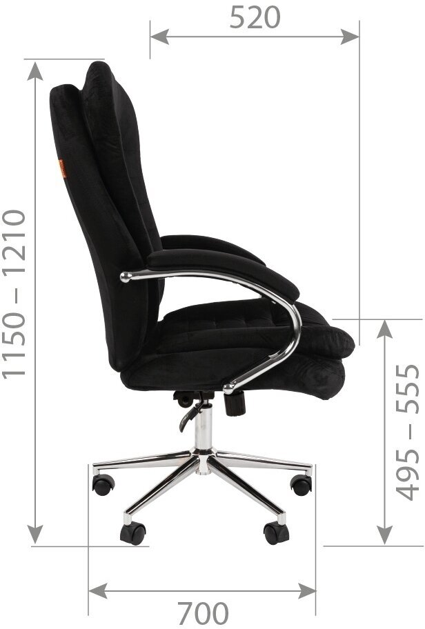 Компьютерное кресло для дома и офиса CHAIRMAN HOME 795, велюр, коричневый NEW - фотография № 6