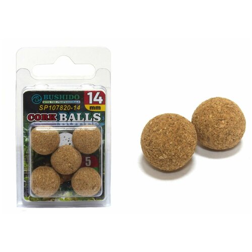 фото Шарики bushido пробковые для рыбалки cork balls 10mm (уп.8шт)