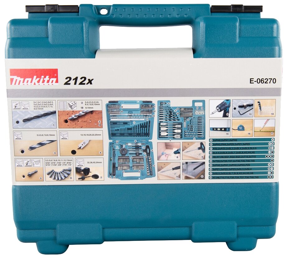 Набор оснастки Makita E-06270 212 шт