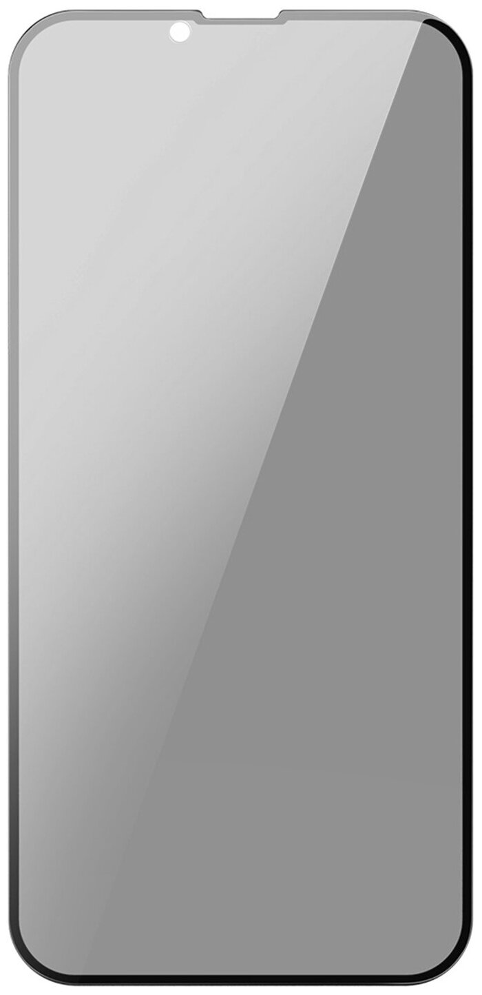 Стекло защитное Baseus для APPLE iPhone 13 Pro Max 0.3mm Full Screen Full Glass Tempered Glass Film and Anti-Spy Function 2pcs Black SGQP010801 - фото №5