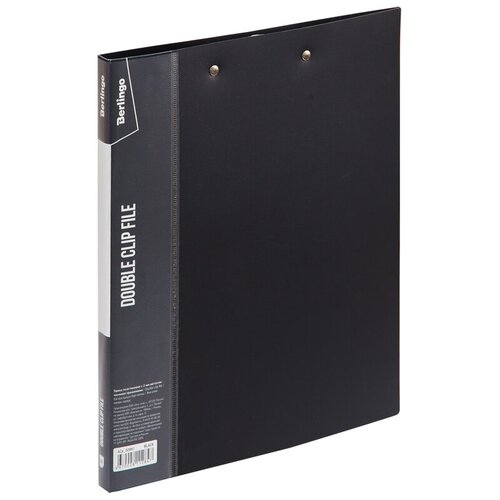 фото Berlingo папка с 2-мя зажимами standard а4, 17 мм, 700 мкм, пластик черный