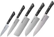 Набор кухонных ножей Samura HARAKIRI SHR-0250B/K, 5 предметов