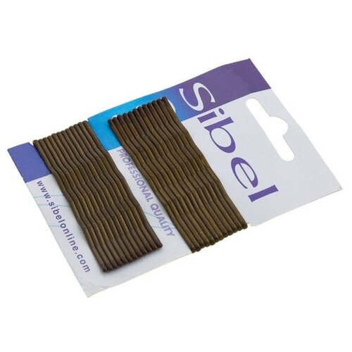 Sibel - Сибл Невидимки коричневые 70 мм, 24 шт/уп -