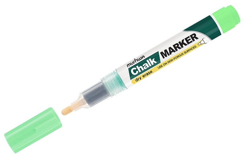 CM-04 Маркер меловой MunHwa "Chalk Marker" зеленый, 3мм, спиртовая основа, пакет