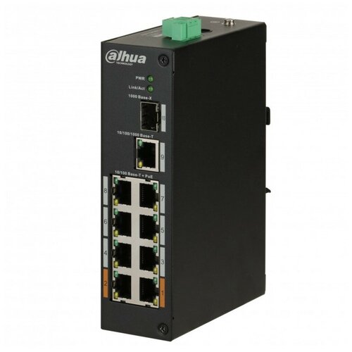 свитч poe коммутатор 8 портов 6 poe 2 uplink 90 вт РОЕ коммутатор DAHUA DH-PFS3110-8ET-96